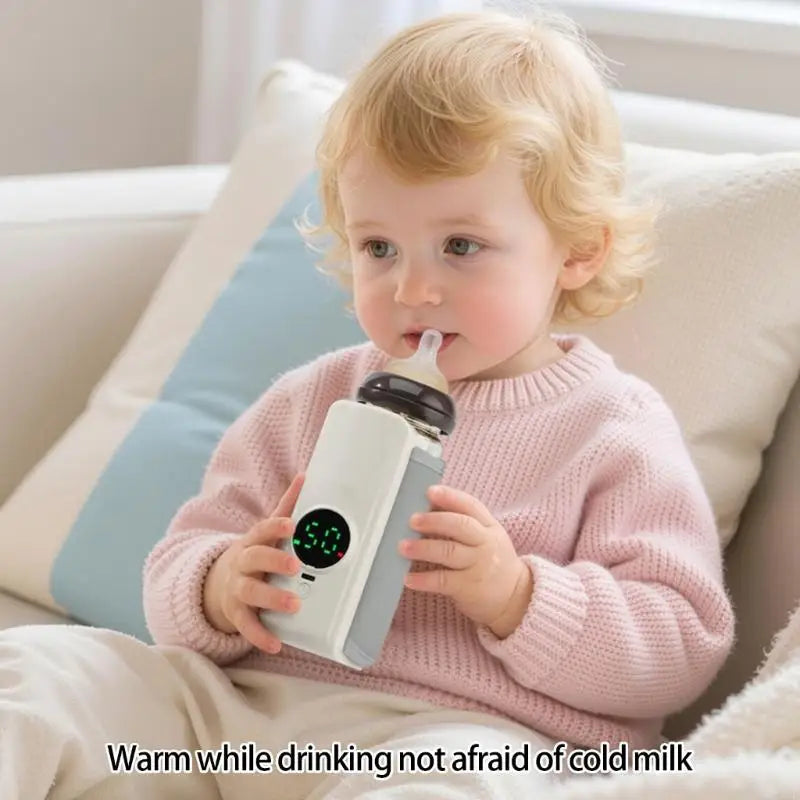 Portable Rechargeable Baby Bottle Warmer – 2000mAh, USB-C